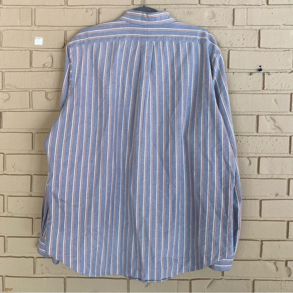 Ralph Lauren blue label Oxford Button Down Shirt XL Striped Preppy Old Money - Picture 4 of 7